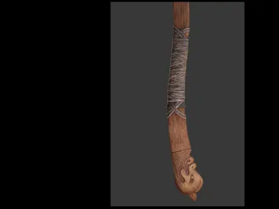 Axe Kratos Leviathan God of War Low-poly 3D model