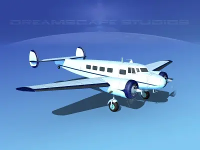 Lockheed L10 Electra Private 4 3D model