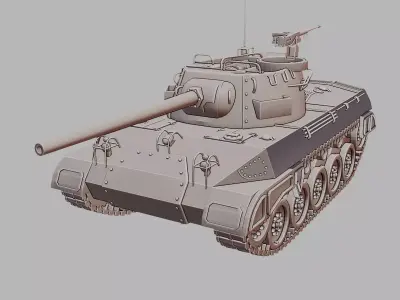 M18 Hellcat WWII Tank Destroyer 3D Printable  3D print model