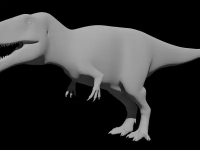 Carcharodontosaurus sahricus Low-poly 3D model