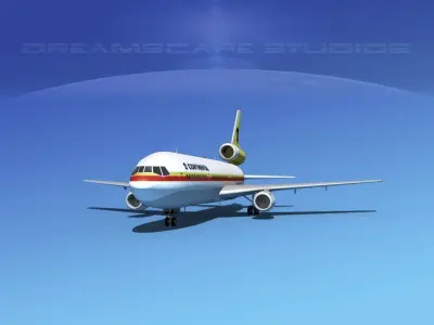 Douglas DC-10 Continental 1 3D model