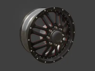 DUALLY RIM SET 3D model