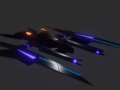 Vessel of Vargus Aircraft MK 1 Low-poly 3D model