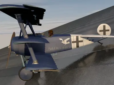 Fokker Dr-1 Triplane 3D model