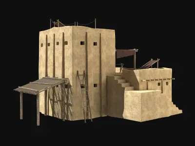 ARAB DESERT ANCIENT EGYPT TURKEY SUMER BABYLON HOUSE COLLECTION Low-poly 3D model