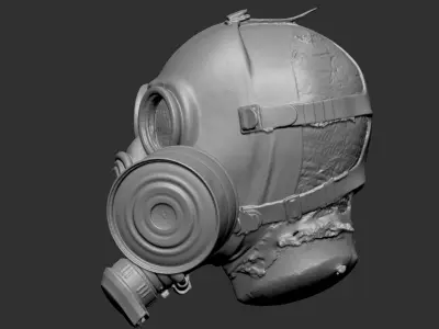RAW SCAN Soviet GasMask Free 3D model