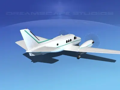 Beechcraft King Air C100 V12 3D model