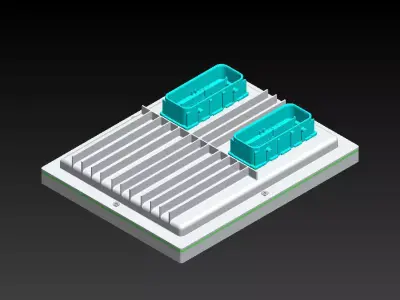 PCBConnectorsHousing pcb Free 3D model