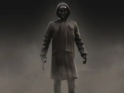 Squid Game Front man Low-poly 3D model