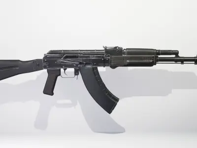 Kalashnikov system  Low-poly 3D model