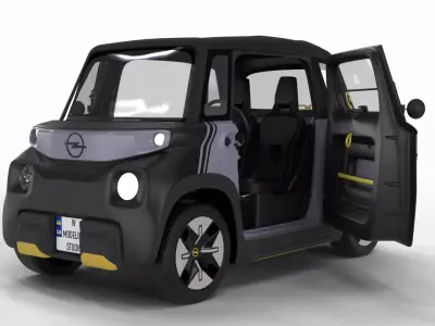 Opel Rock-e 2020 3d model HQ interior 3D model