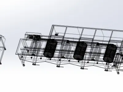 Bean sprouts cleaning machine 3D model