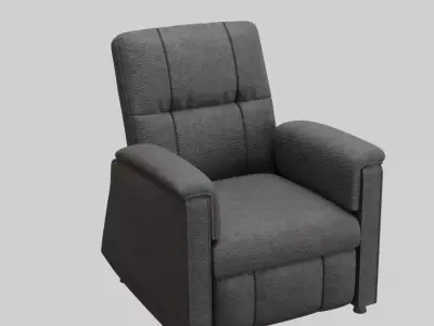 Gray Fabric Recliner Chair Free 3D model