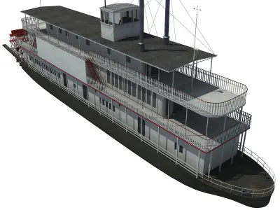 Old Steam Boat 3D model