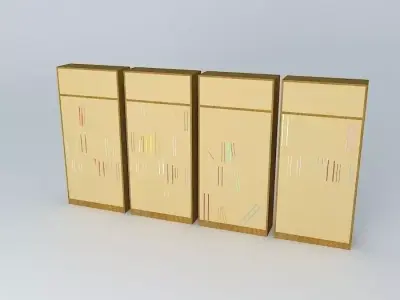 Wooden Bookcase Free 3D model purchase
