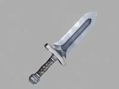 Dagger sword Low-poly 3D model