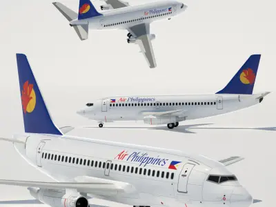 737 200 Collection Eight Oceania Airlines 3D model