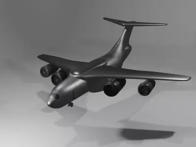 Military aircraft Low-poly 3D model