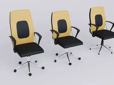 Modern Office Chair 3D Model High Quality PBR 3dsMax FBX Blender Free low-poly 3D model