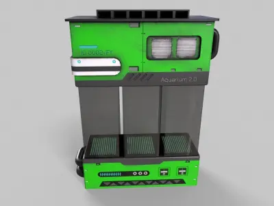 Sci-Fi Aquarium V1- 006 Low-poly 3D model