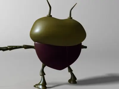 Cartoon Bug RIGGED Low-poly 3D model