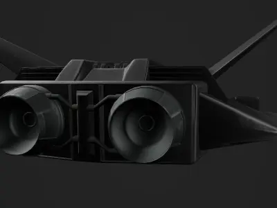 X-72 Vengeance Fighter Craft Low-poly 3D model