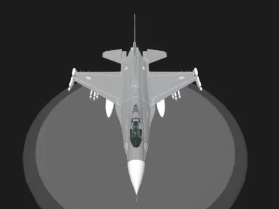 High-Quality F-16 Fighting Falcon 3D Model - OBJ Format Low-poly 3D model