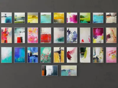 The collection of paintings abstract part 2 3D model
