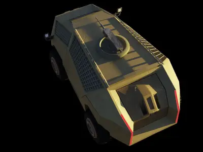 Military Car Low-poly 3D model