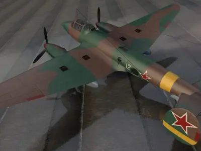 Petlyakov Pe-2B 3D model