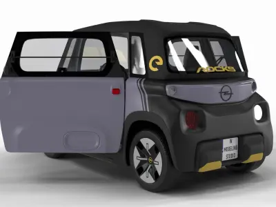 Opel Rock-e 2020 3d model HQ interior 3D model