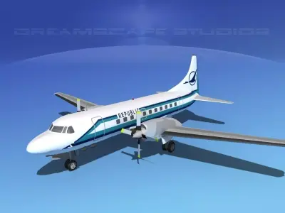Convair CV-580 Republic 3D model