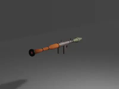 RPG 7 grenade launcher Game ready Low-poly 3D model Free low-poly 3D model