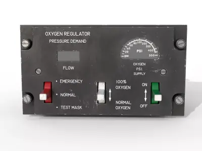 Oxygen Supply Control Panel 3D model