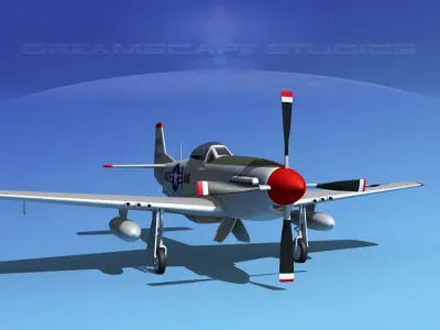 F-51D Mustang Ariz ANG 3D model