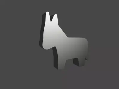 donkey icon Free 3D model