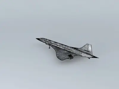 Template Aérospatiale BAC Concorde Free 3D model