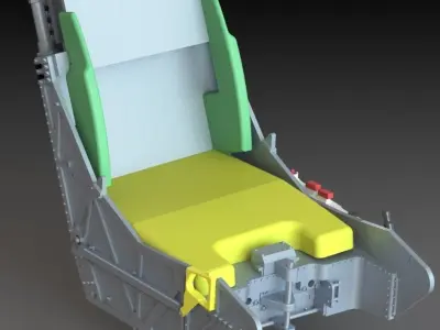 Ejection Seat Martin Baker MK10 Mirage 2000 STL FILES ONLY 3D print model