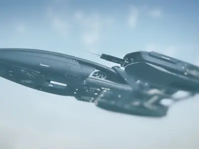 Centurian Spaceship Low-poly 3D model