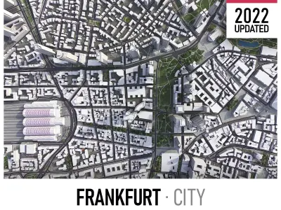Frankfurt Low-poly 3D model