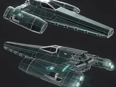 Trello - Spaceship Low-poly 3D model Low-poly 3D model