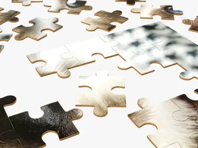 48-piece jigsaw puzzle 3 3D model