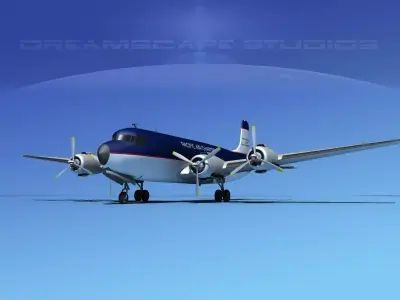 Douglas DC-7B Pacifica Air Charter 3D model