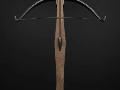 Medieval Crossbow Low-poly 3D model