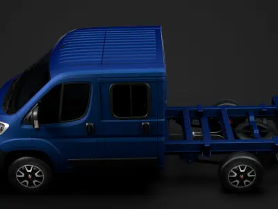 Fiat Ducato Chassis Truck Crew Cab 3450 WB 2020 3D model