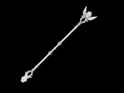 Regalia Scepter Low-poly 3D model