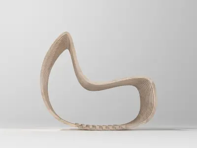 Parametric Simple Wood Chair Free 3D model