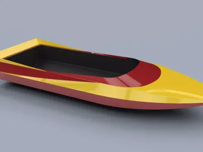 Hull of jet sprint boat 3D model