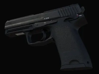 HK USP 9 Pistol Low-poly 3D model