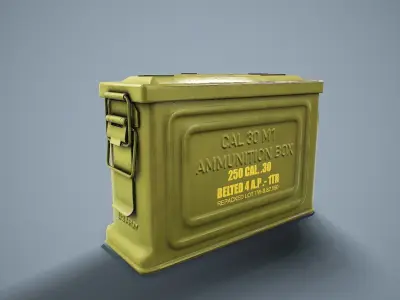 1942 US Ammo Box Carbine 30 PBR Low-poly 3D model